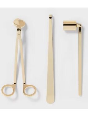 NWT Threshold 5" Wick Trimmer Snuffer and Wick Pusher Candle Holder Set